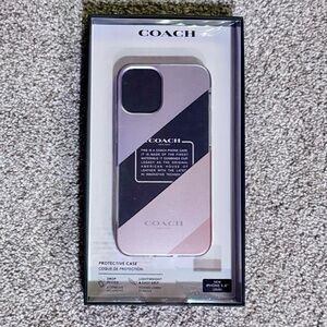 Coach Dual-Tone iPhone 12 M Case - Pink and Black